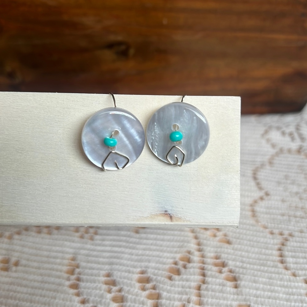 Button earrings